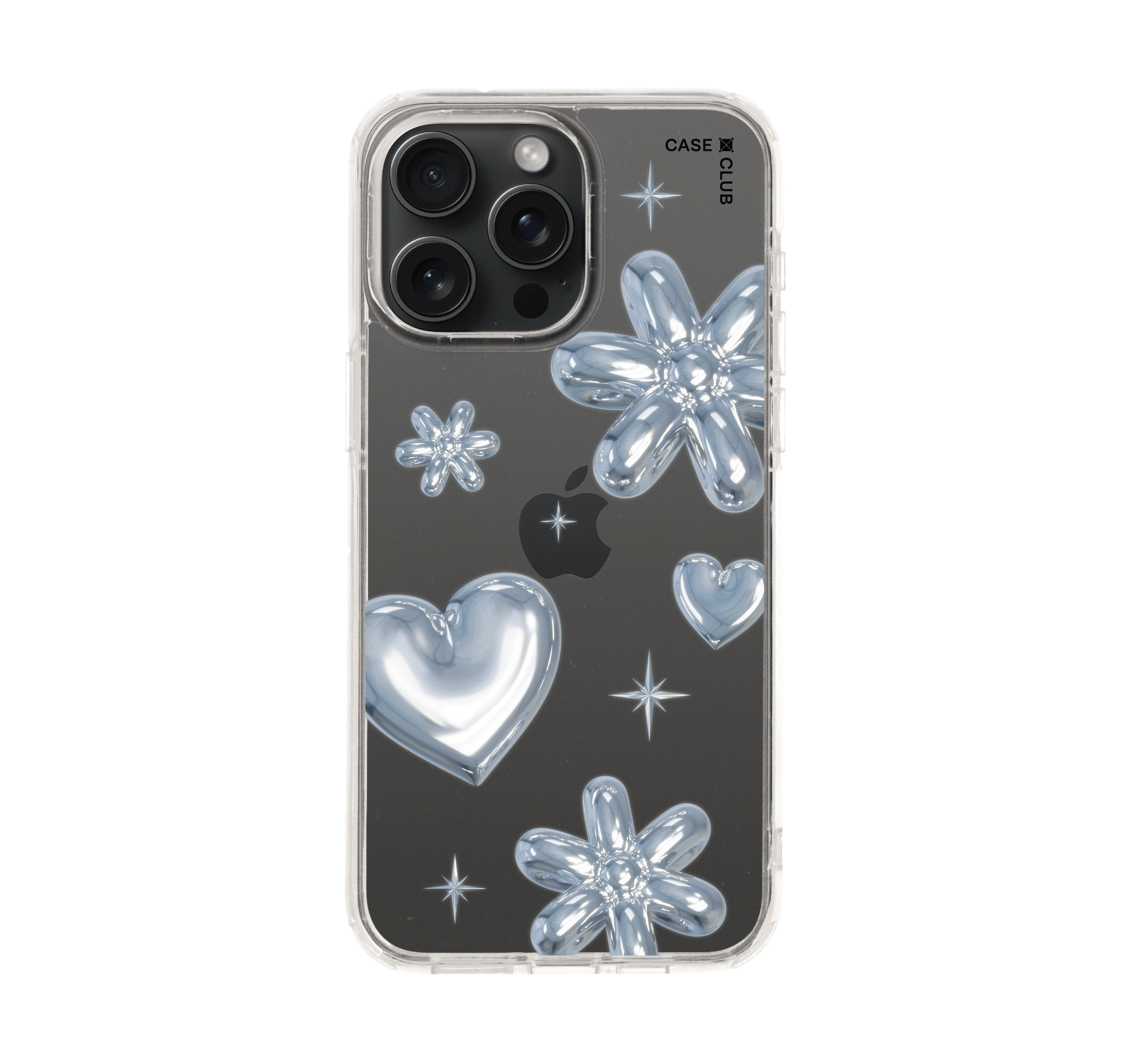 flower & heart metallic balloons